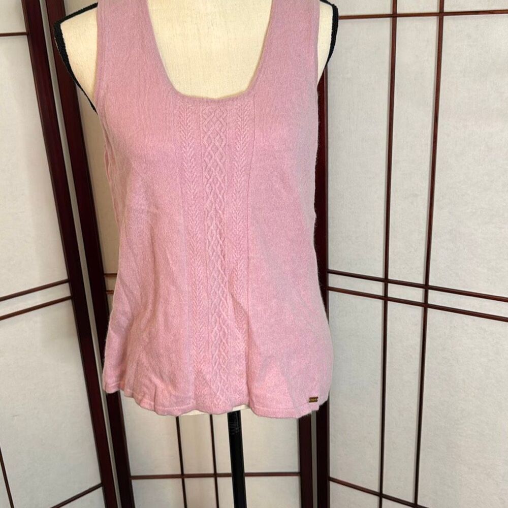 Tesori pink cashmere sleeveless top